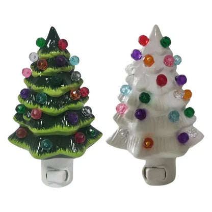 Twinkling Ceramic Christmas Tree Night Light