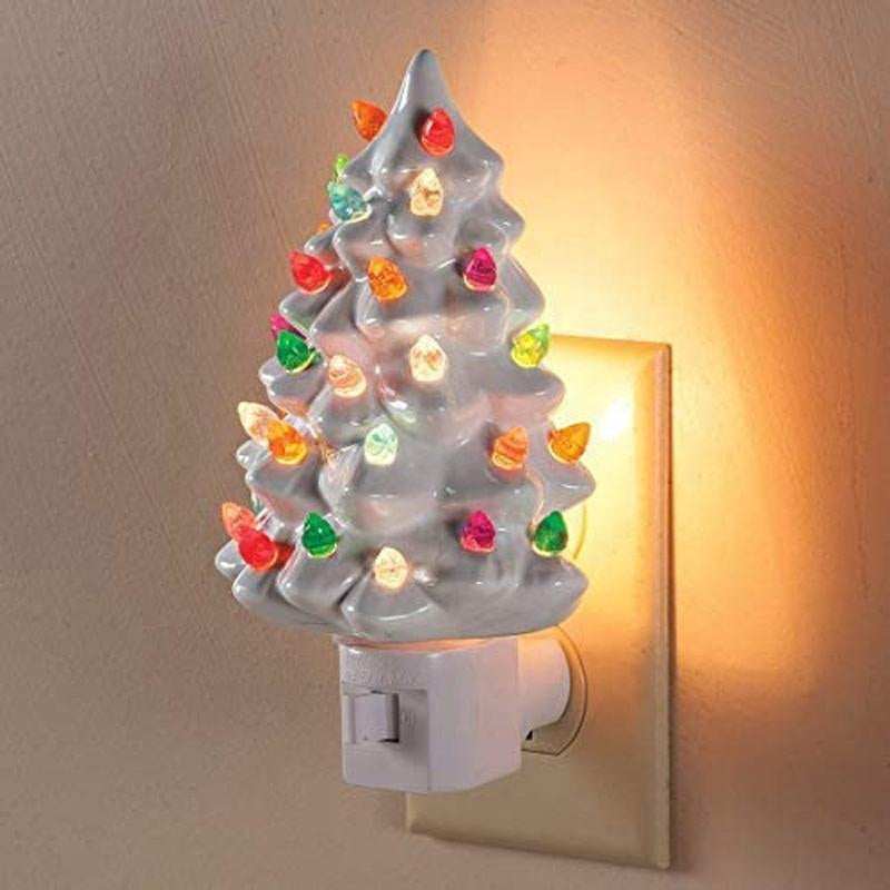 Twinkling Ceramic Christmas Tree Night Light